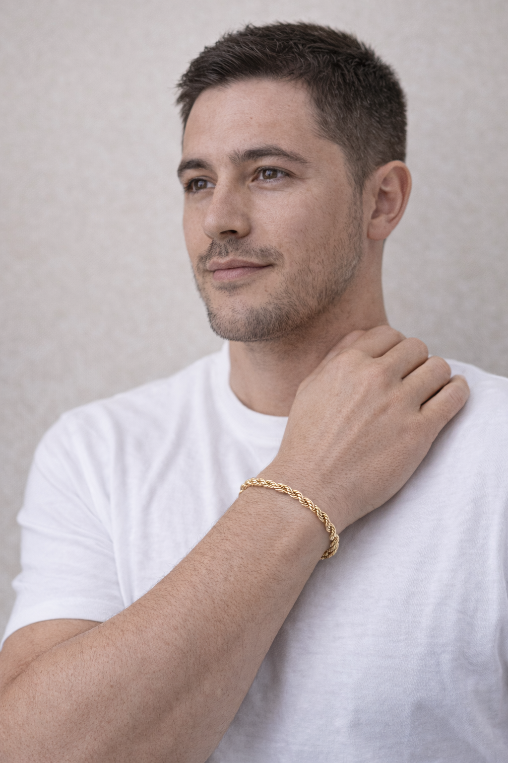 9ct Yellow Gold 6mm Rope Bracelet – Hollow Design