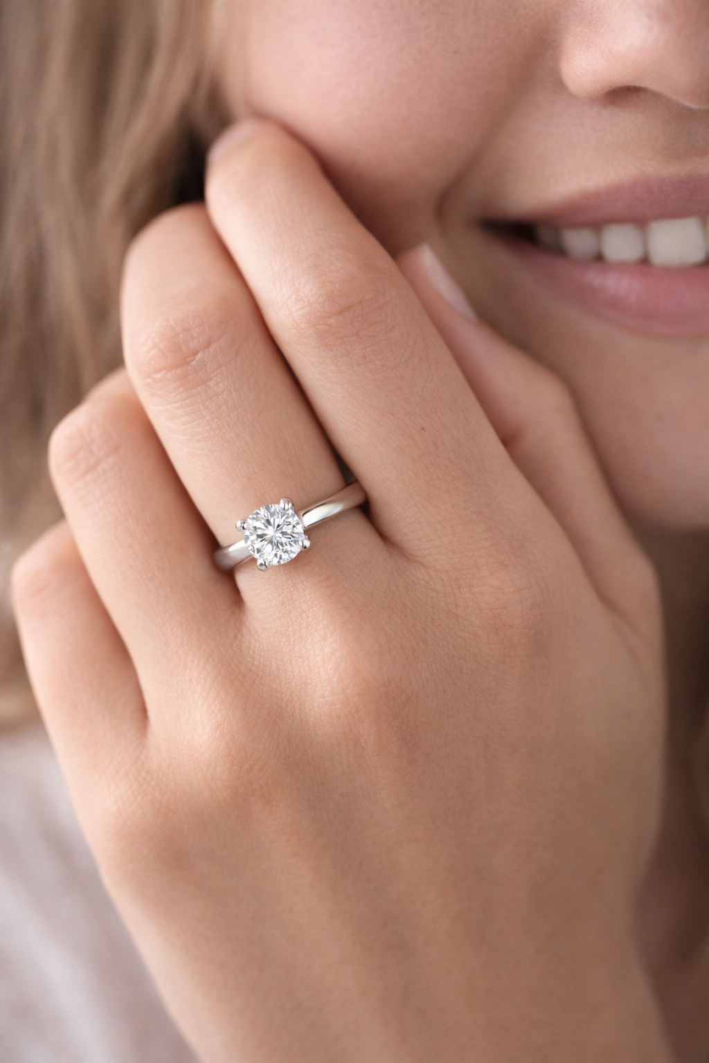 18ct White Gold 1.00ct Diamond Solitaire Ring – Timeless Four Claw Setting