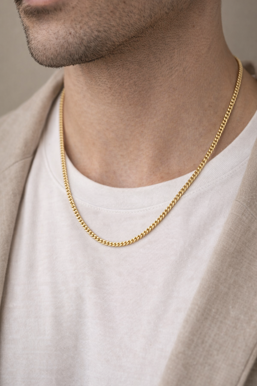 9ct Yellow Gold Classic Curb Chain Necklace