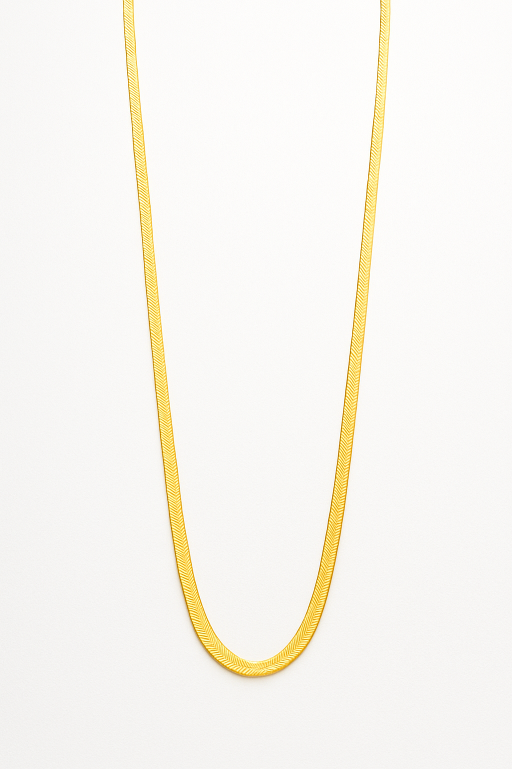 9ct Yellow Gold Herringbone Chain Necklace – 45cm (3.7g). PRE ORDER