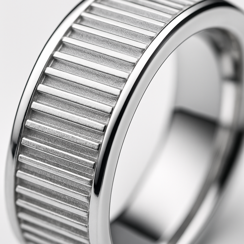 925 Silver Ridged Spinner Ring • Stress Relief Band