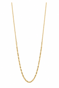 Diamond Cut Bead Bar Necklace in 9ct Yellow Gold