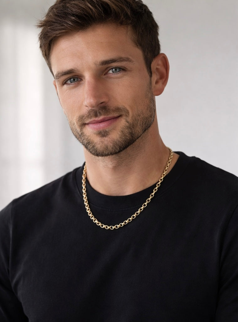 9ct Yellow Gold 5mm Round Belcher Chain