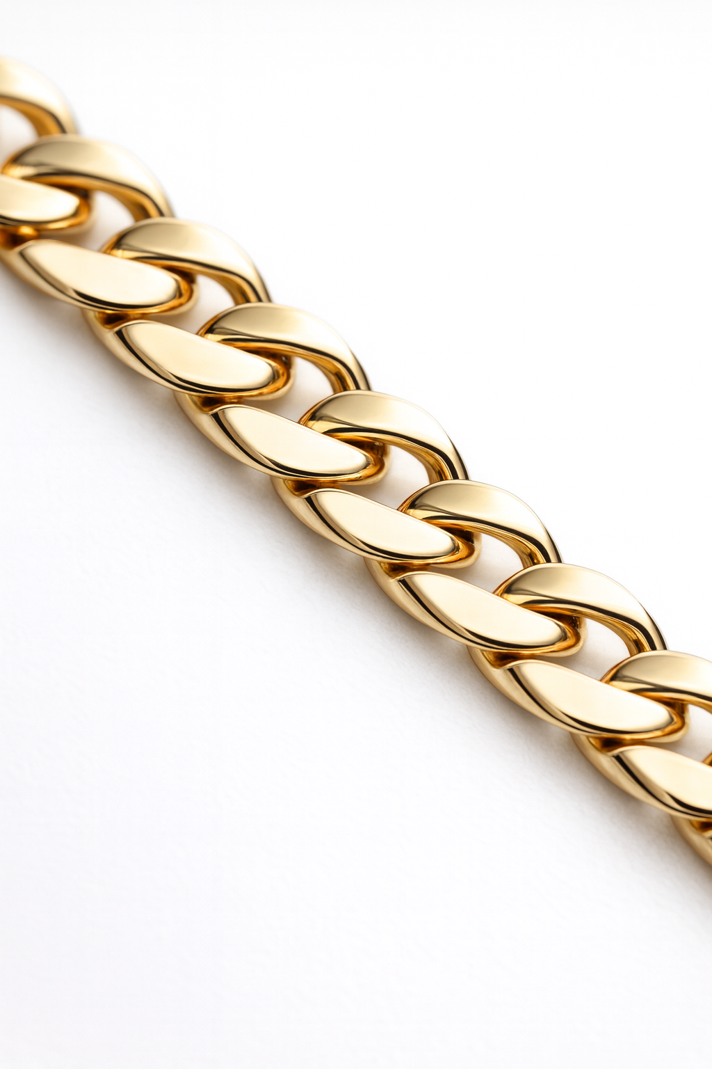 18ct Gold Pendant Curb Chain – 18” (Italian Made)- PRE ORDER