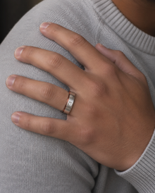 Fred Bennett Cubic Zirconia Stainless Steel Ring with Brown IP Detail