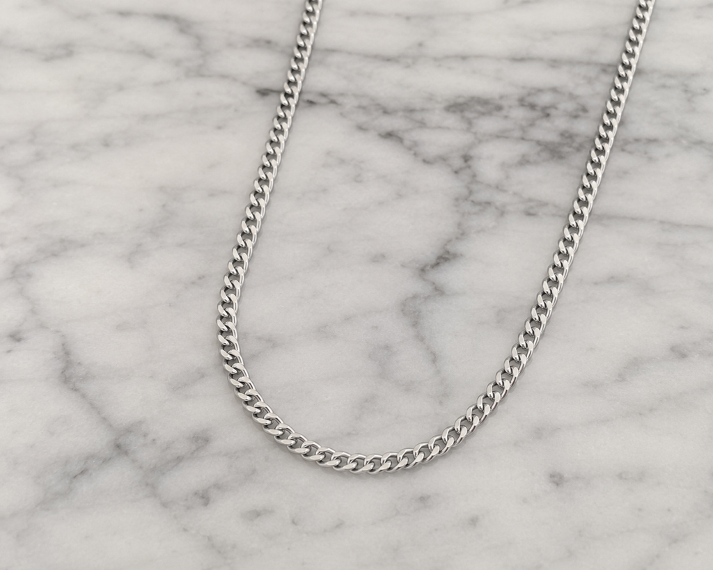 Fred Bennett Smaller Fit Stainless Steel Cuban Chain Necklace
