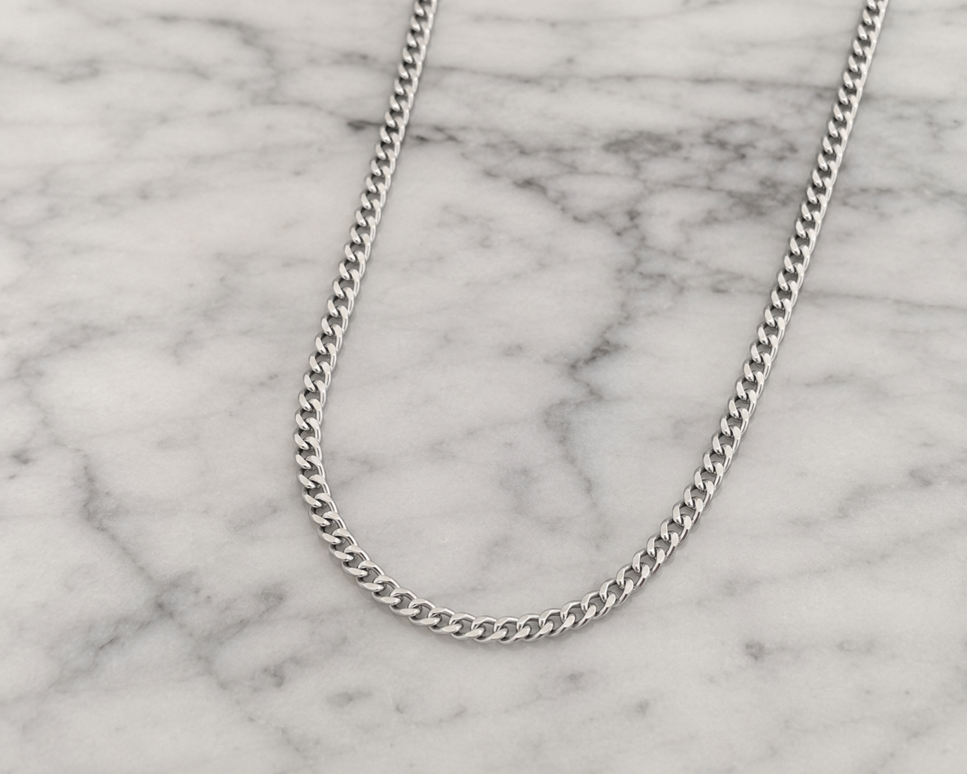 Fred Bennett Smaller Fit Stainless Steel Cuban Chain Necklace