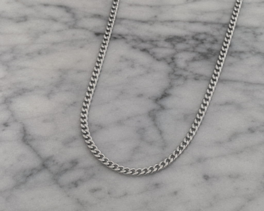 Fred Bennett Smaller Fit Stainless Steel Cuban Chain Necklace