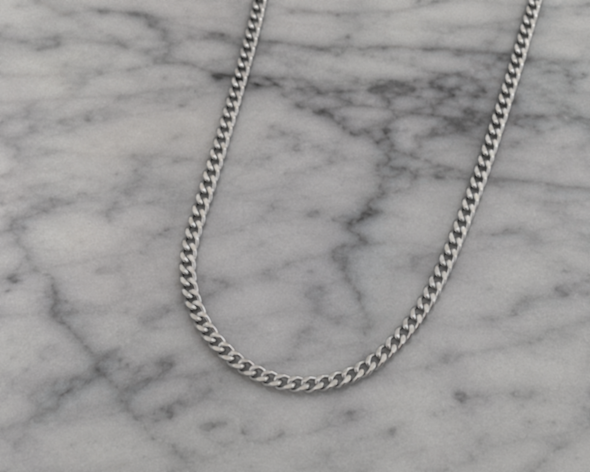 Fred Bennett Smaller Fit Stainless Steel Cuban Chain Necklace