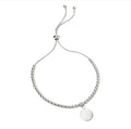925 Sterling Silver Adjustable Disc Bracelet