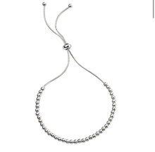 Sterling Silver Polished Ball Adjustable Bracelet