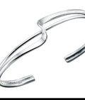 Sterling Silver Squiggle Torque Bangle