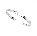Sterling Silver Torque Bangle with Cubic Zirconia