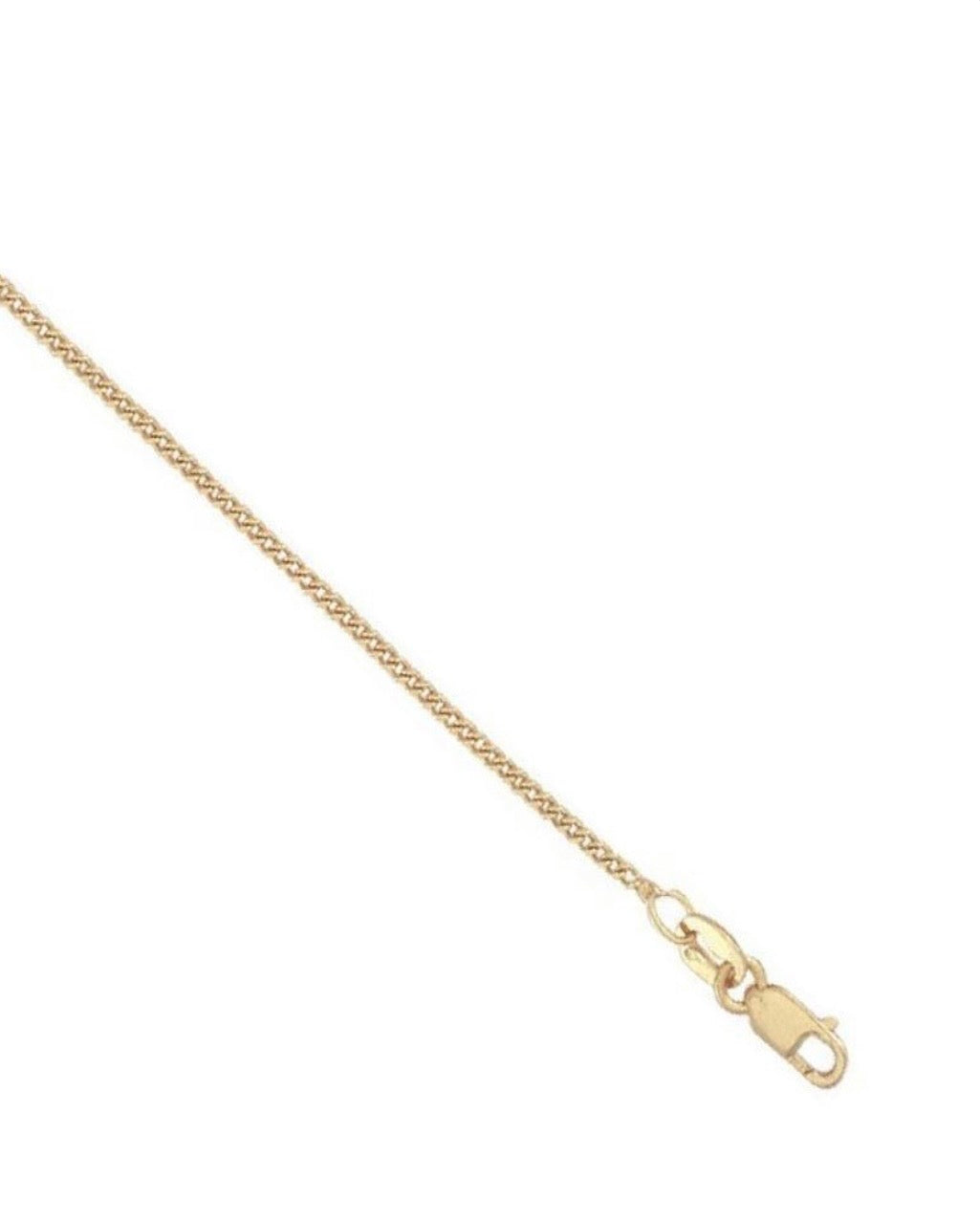 18ct Gold Pendant Curb Chain – 18” (Italian Made)- PRE ORDER