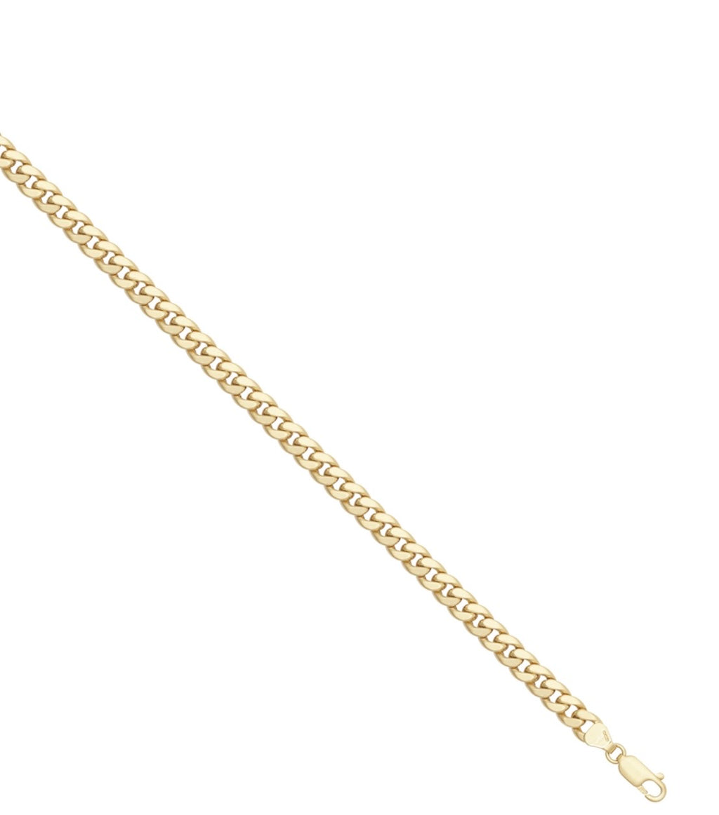 14ct Yellow Gold 2.5mm Classic Curb Chain – 20” (Solid & Italian-Made)