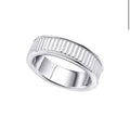 925 Silver Ridged Spinner Ring • Stress Relief Band