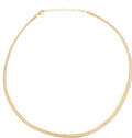 Flat Herringbone Chain Necklace – 18ct Gold Plated Sterling Silver (40–46cm).