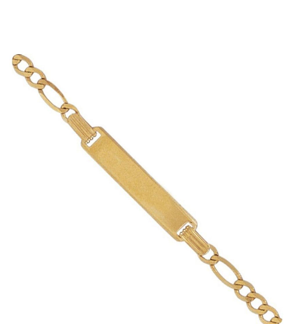 9ct Gold Kids Figaro ID Bracelet – 6.5” - PRE ORDER