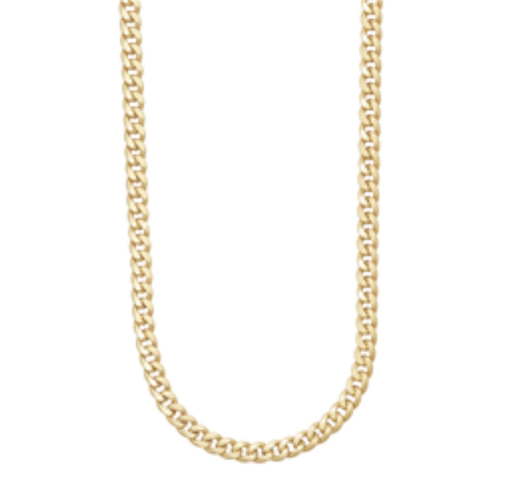 14ct Yellow Gold 2.5mm Classic Curb Chain – 20” (Solid & Italian-Made)
