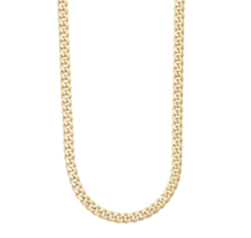 14ct Yellow Gold 2.5mm Classic Curb Chain – 20” (Solid & Italian-gold) Made to Order • Delivery 3-6 Days