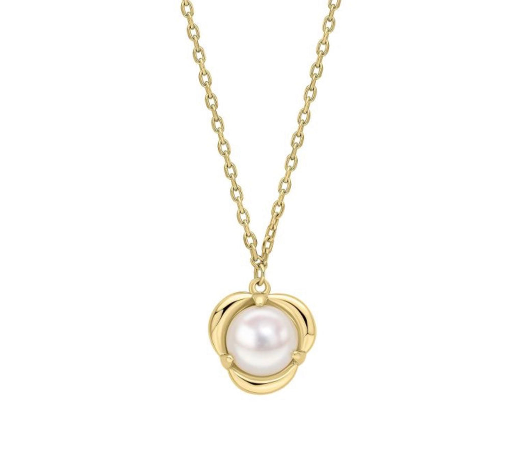 9ct Yellow Gold Freshwater Pearl Pendant Necklace – 45cm | LG-Aurelia - PRE ORDER