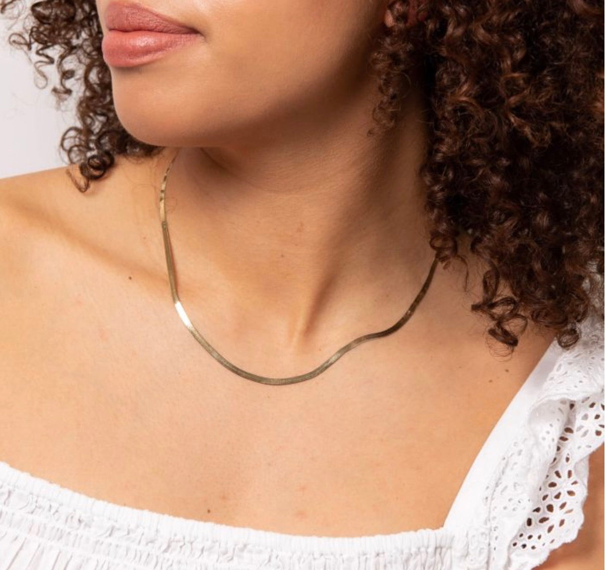 9ct Yellow Gold Herringbone Chain Necklace – 45cm (3.7g). PRE ORDER