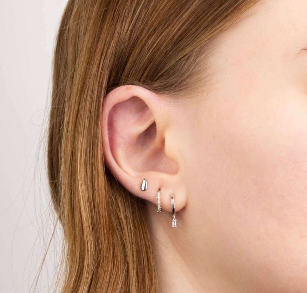 9ct Gold Diamond Pavé Hoop Earrings (Yellow & White Gold) – PRE ORDER