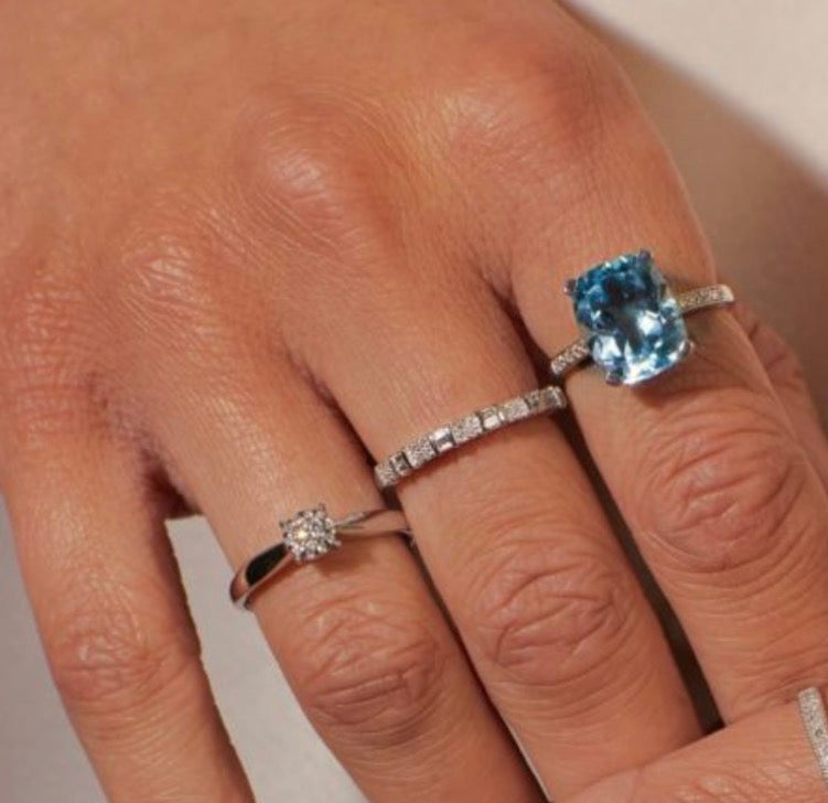 9ct Gold 0.11ct Diamond Cluster Ring (Yellow or White Gold). PRE ORDER