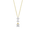 9ct Yellow Gold Diamond Trilogy Drop Pendant Necklace (0.10ct)