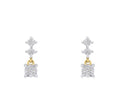 9ct Yellow Gold Diamond Trilogy Drop Earrings (0.20ct Total)