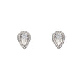 9ct White Gold Teardrop Diamond Stud Earrings (0.12ct)