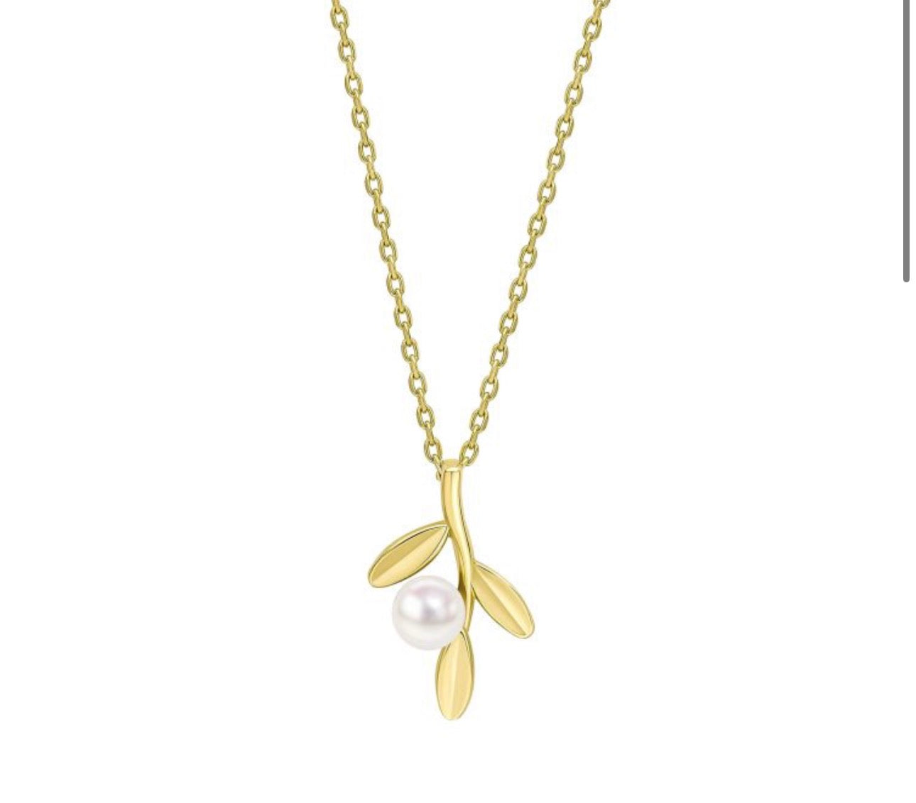 Willow Pearl Necklace in 9ct Gold