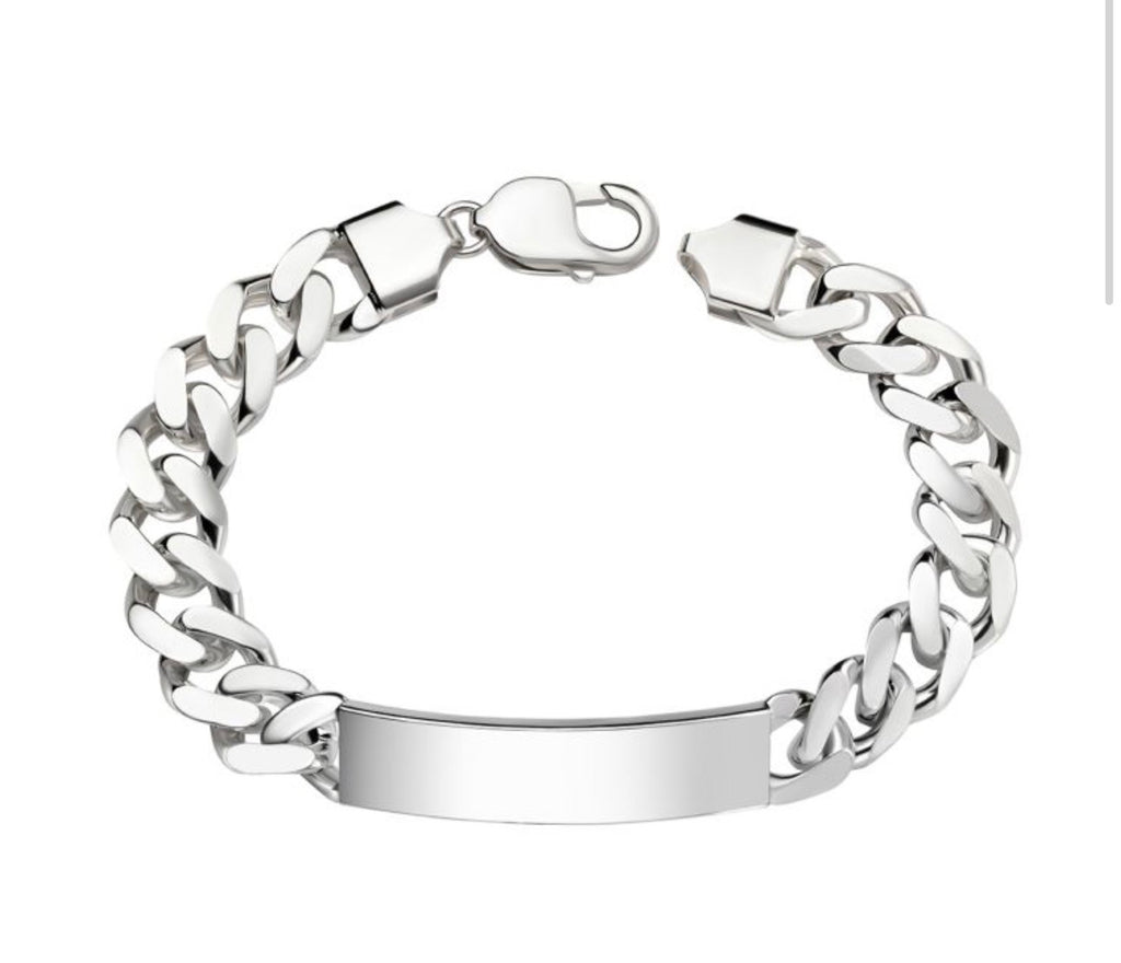Men’s Heavyweight Silver Curb Bracelet