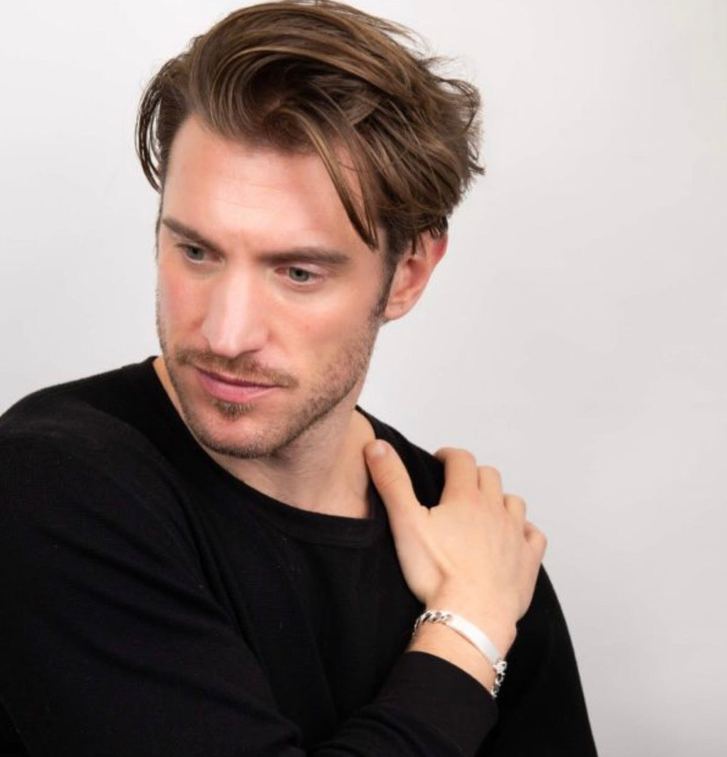 Men’s Heavyweight Silver Curb Bracelet