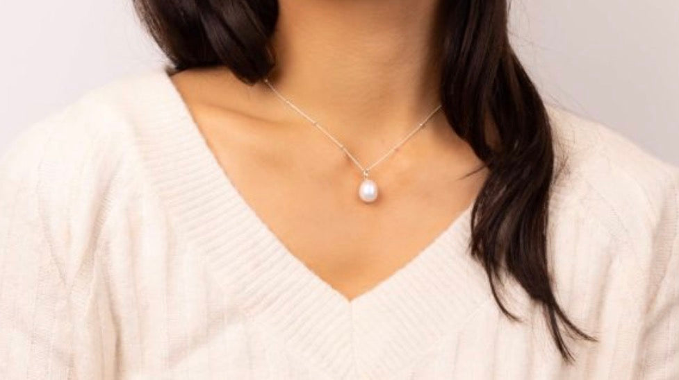 Baroque Freshwater Pearl Pendant Charm – Sterling Silver