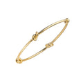 Love Knot Bangle in Yellow Gold Plated Sterling Silver