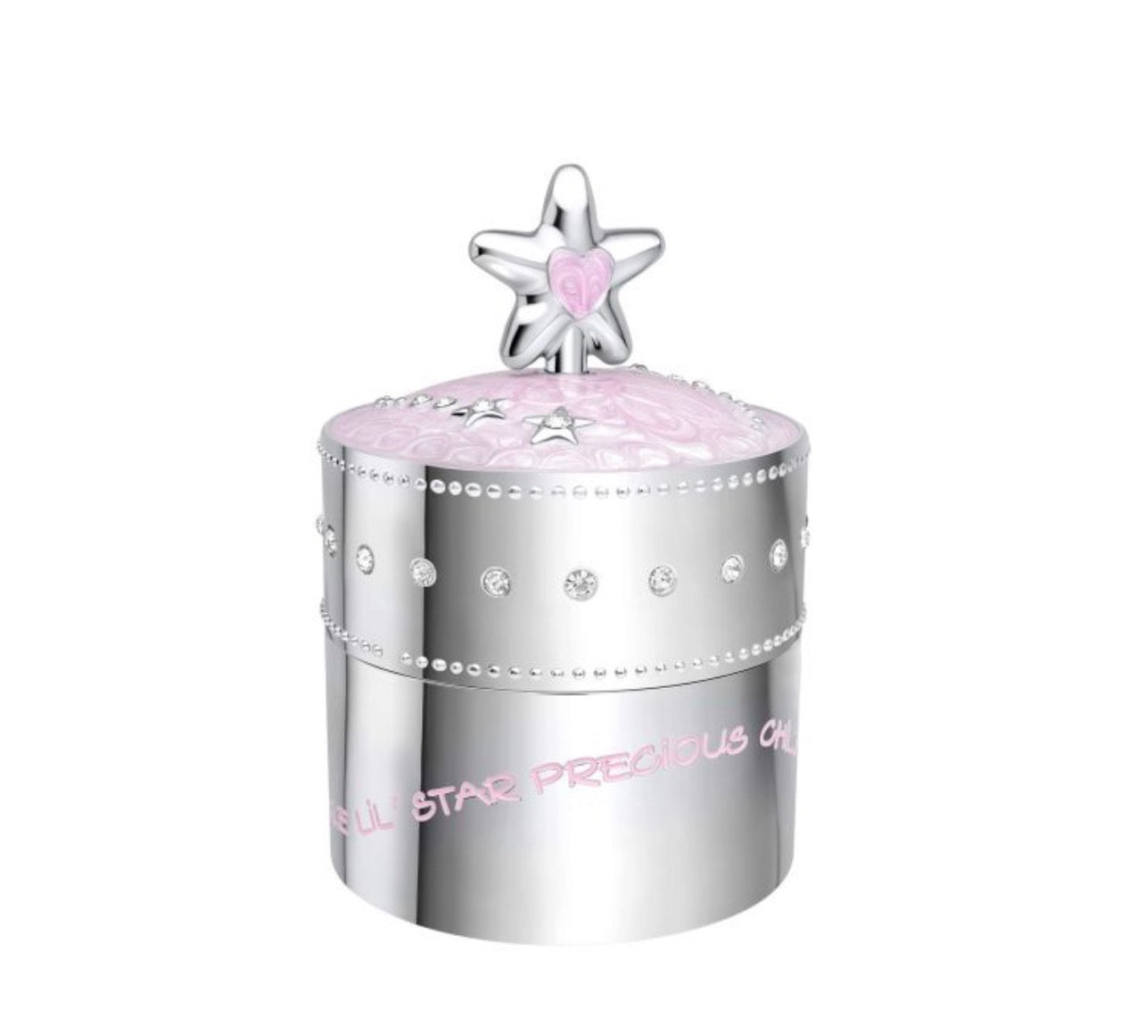Pink Star Musical Keepsake Trinket Box