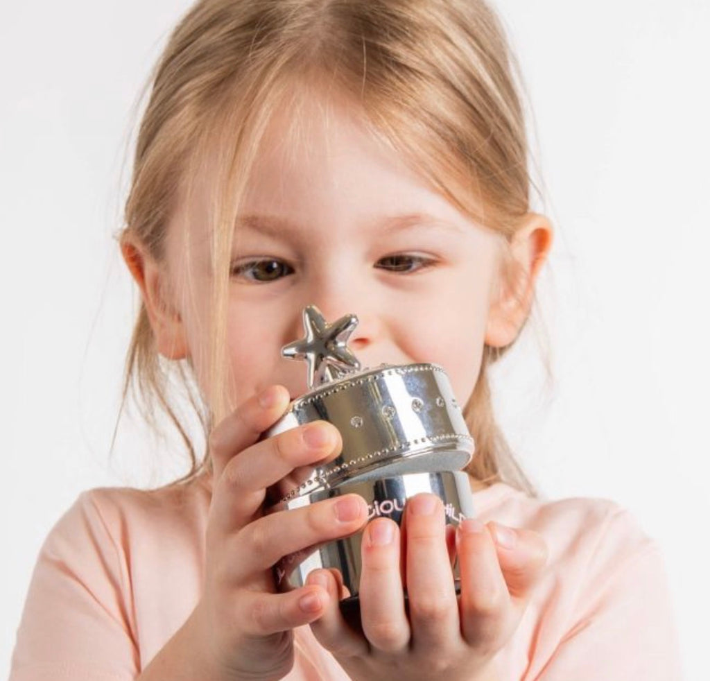 Pink Star Musical Keepsake Trinket Box