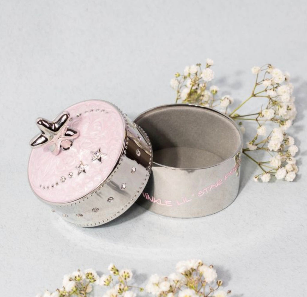 Pink Star Musical Keepsake Trinket Box