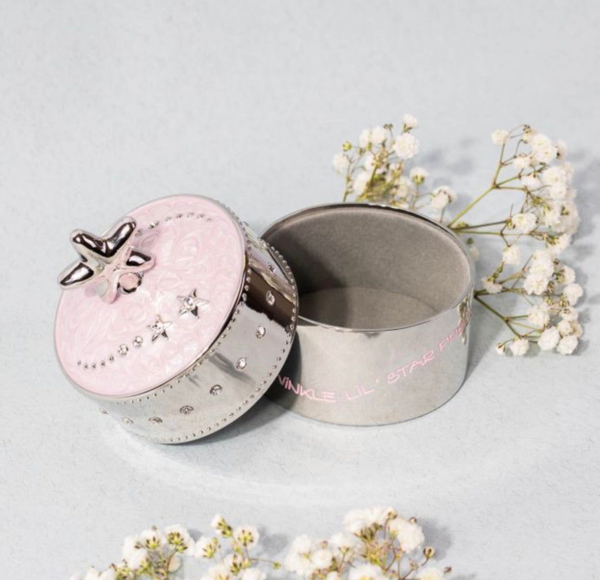 Pink Star Musical Keepsake Trinket Box