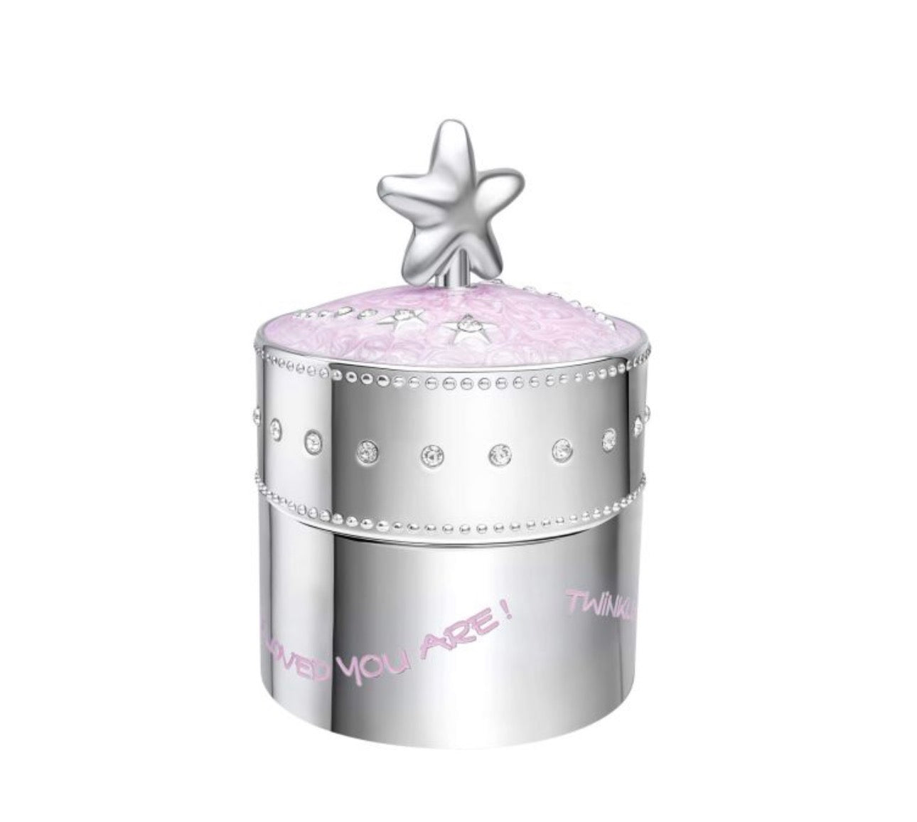 Pink Star Musical Keepsake Trinket Box