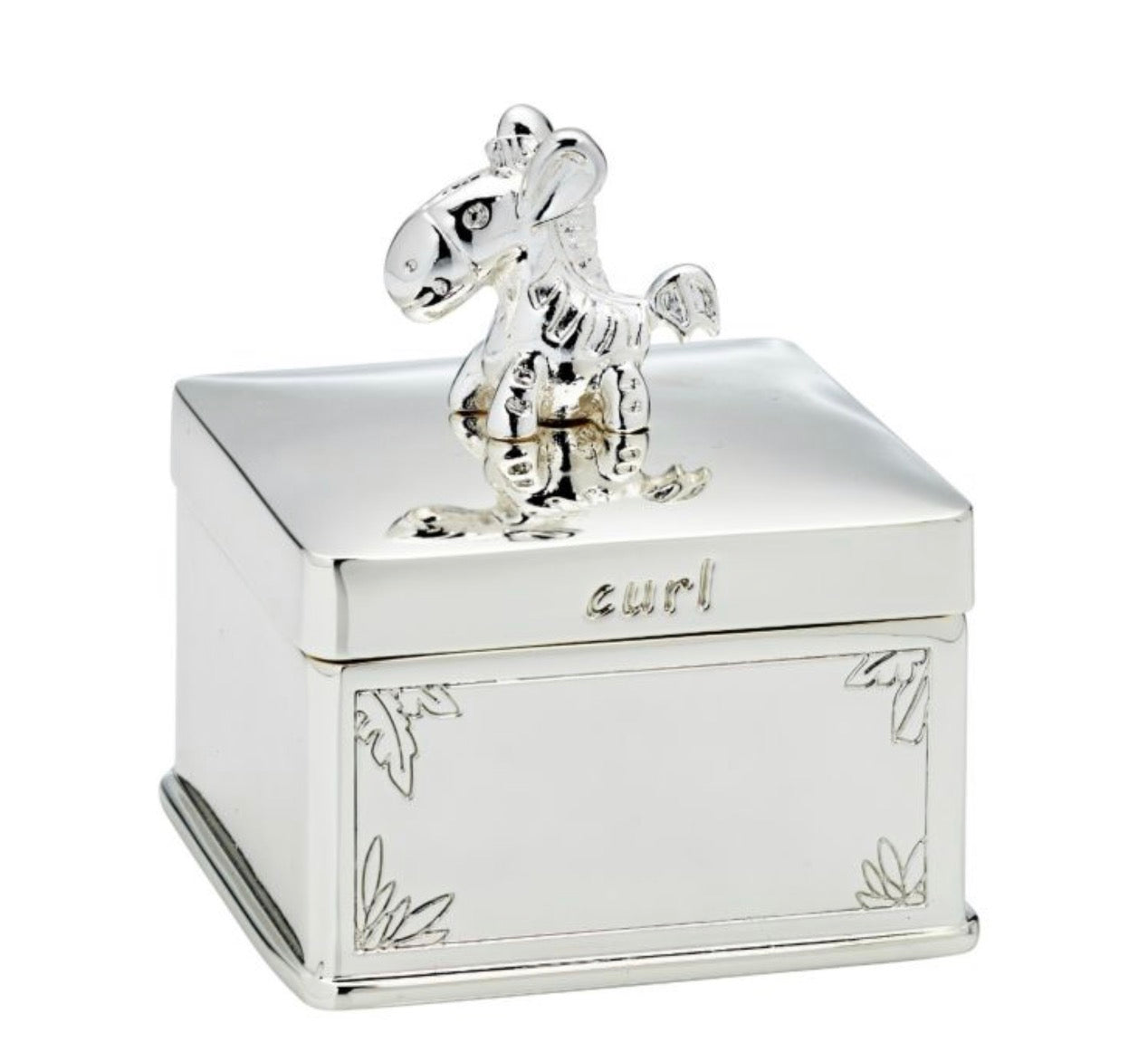 Giraffe & Zebra Tooth and Curl Keepsake Boxes