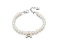 Shell Pearl & Bow Charm Bracelet with Diamond (Children’s)