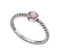 Twisted Pink Mother of Pearl Ring – Sterling Silver