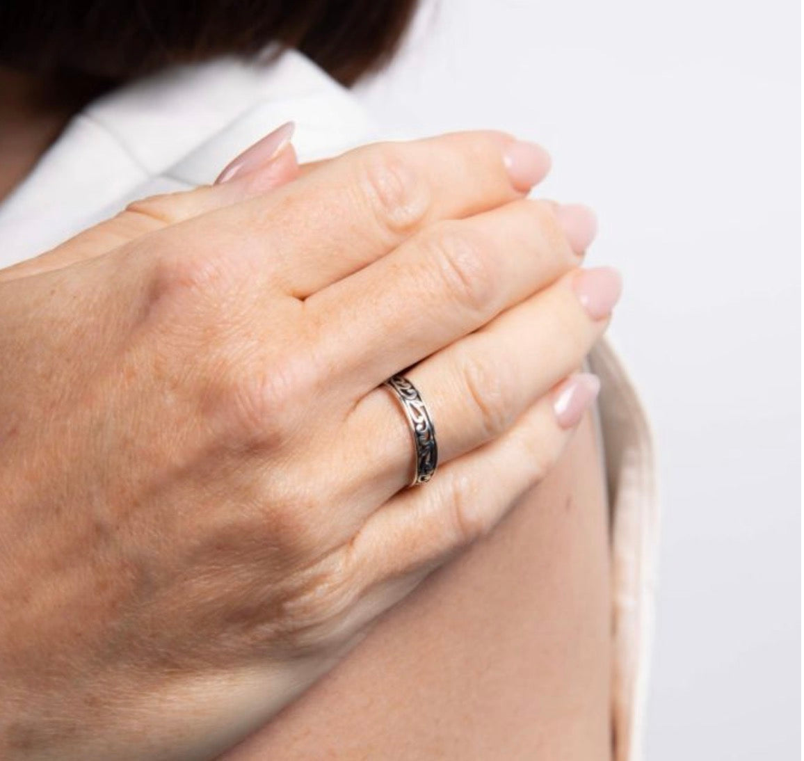 Filigree Sterling Silver Band Ring – Recycled Silver