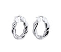 Chunky Rope Twist Hoop Earrings – Sterling Silver