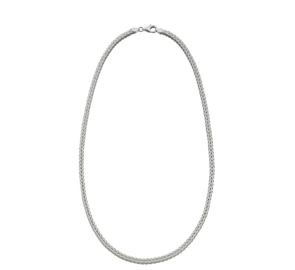 Heavyweight Foxtail Chain Necklace – Sterling Silver (51cm)