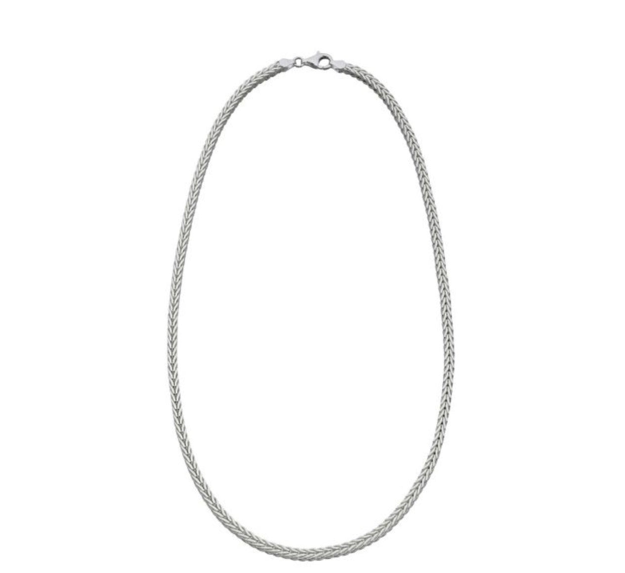 Heavyweight Foxtail Chain Necklace – Sterling Silver (51cm)
