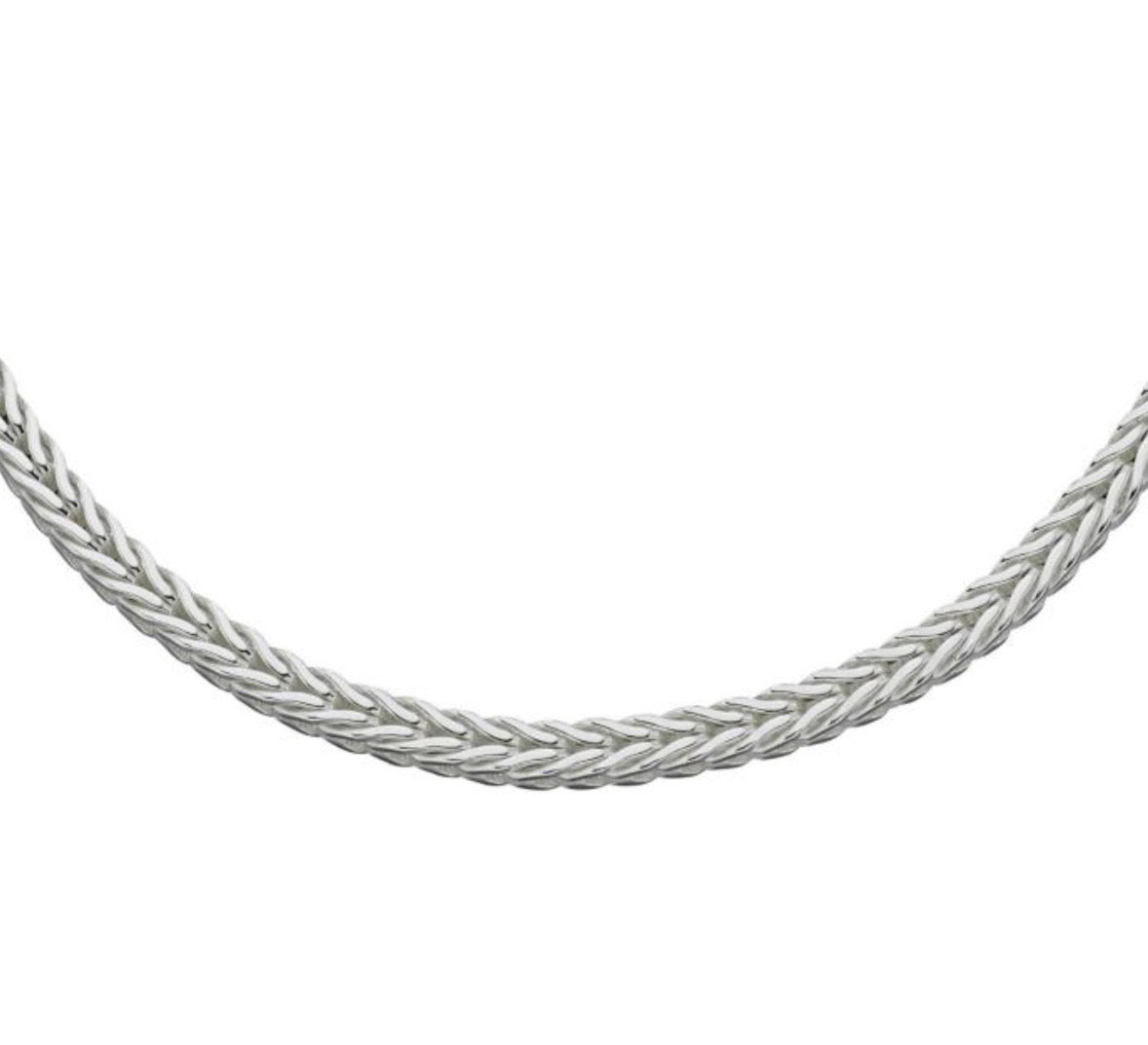 Heavyweight Foxtail Chain Necklace – Sterling Silver (51cm)