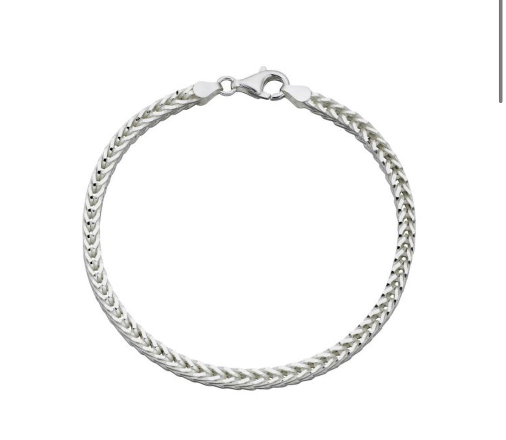 Heavyweight Foxtail Chain Bracelet – Sterling Silver (22cm)